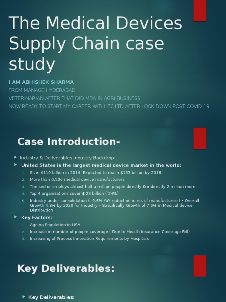 The Medical Devices Supply Chain Case Study Week 5 Abhishek Sharma
