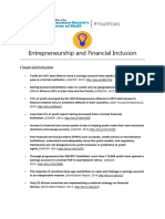 Entrepreneurship and Financial Inclusion