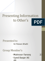 How To Present Info To Others
