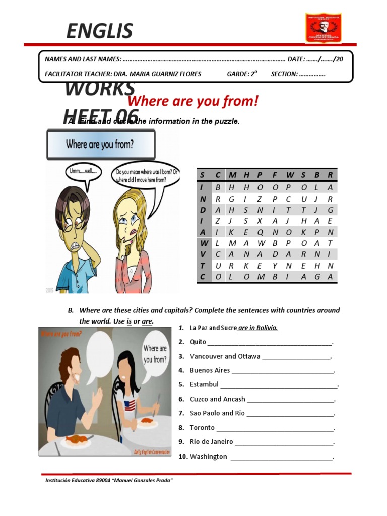 Worksheet 06 Pdf