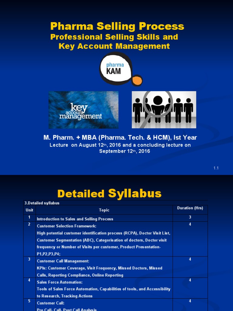 Key Account Management in Pharma PDF Pharmaceutical Industry Sales