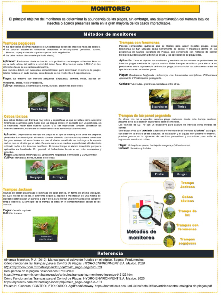 Monitoreo | PDF | Insectos | Plaga (organismo)
