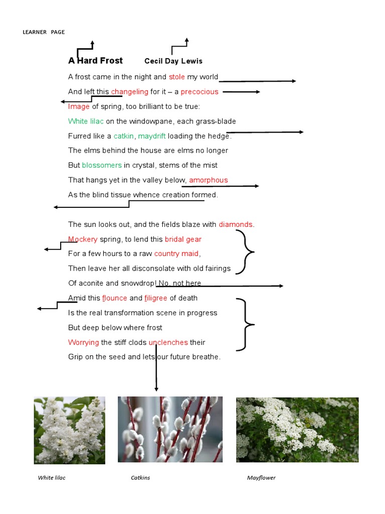 A Hard Frost Cecil Day Lewis Poetry