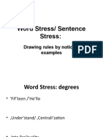 Word Stress/ Sentence Stress:: Drawing Rules by Noticing Examples