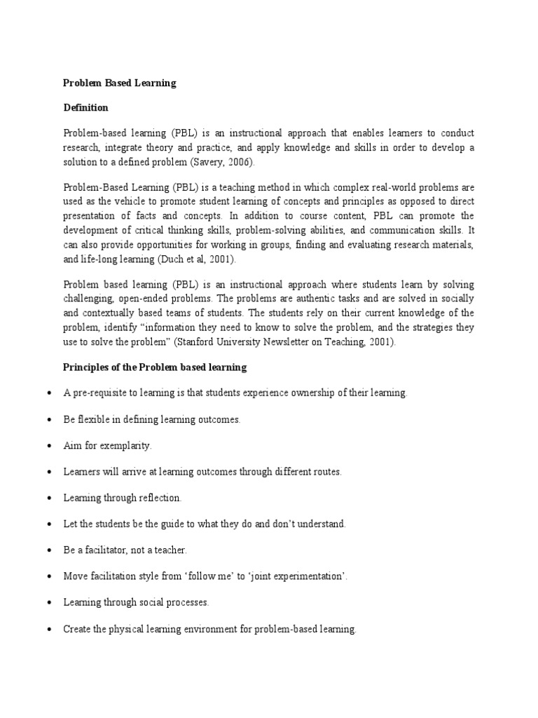 Understanding Problem-Based Learning | PDF | Neuropsychological ...