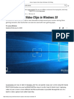 How To Capture Video Clips in Windows 10 - PCMag