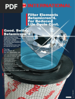 Filter Elements Betamicron 4. For Reduced Life Cycle Cost