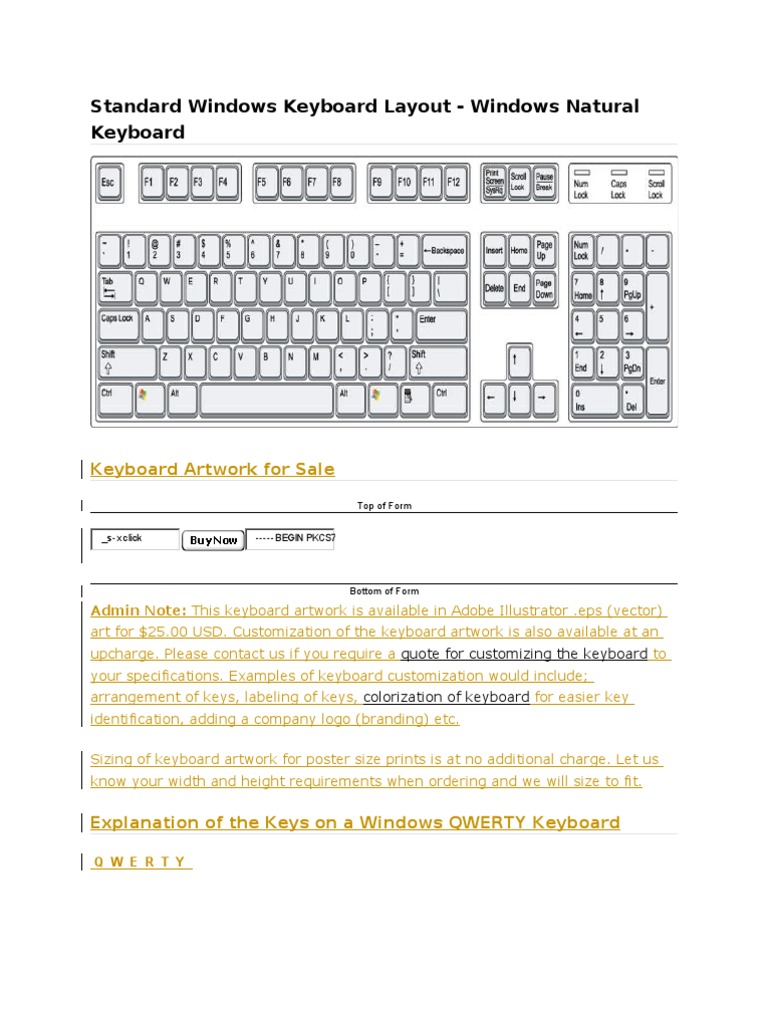 Standard Windows Keyboard Layout | Computer Keyboard | Search Engine ...
