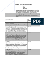 Double Lens 20/20 Plan Template: Date: 2/27/20 Class: Lchs Grade: 12 PERIOD (S) : 2