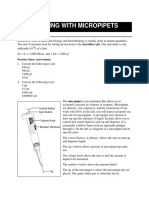 Working With Micropipets: Practice These Conversions