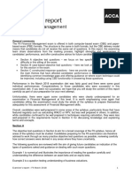 Examiner's Report: F9 Financial Management March 2018