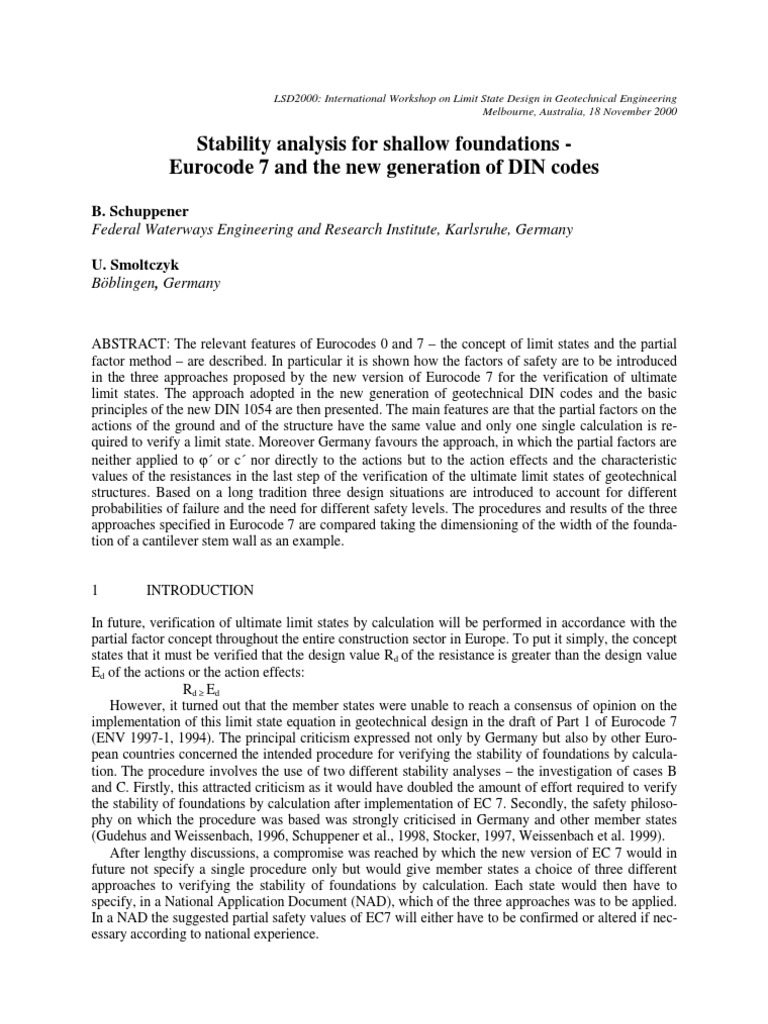 Eurocode 7 | PDF | Geotechnical Engineering | Structural Engineering