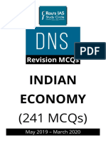 Revision MCQS: Indian Economy