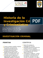 Historia de La Investigacion Criminal y Criminalistica