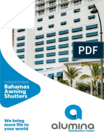 The Bahamas awning shutter adds decorative hurricane protection