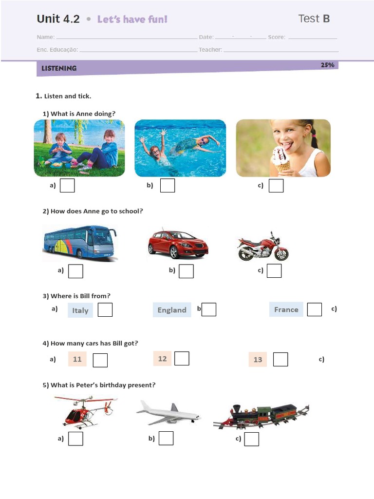 Unit 4 2 Test B PDF | PDF