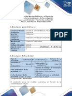Guia de actividades y rúbrica de Evaluación - Paso 4 - Descripción de la Información