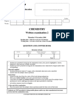 Chemistry: Written Examination 2