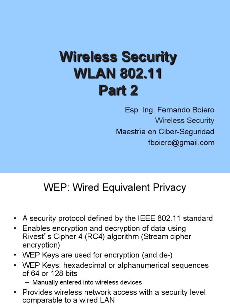 Understanding WEP in Wireless Security | PDF | Wireless Lan | Wi Fi