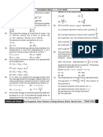 NEET - 2021 Class Test: A2 A 2 2 A 3 Sin T Cos T