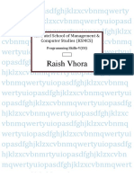 Raish Vhora: K.P.Patel School of Management & Computer Studies (KSMCS)
