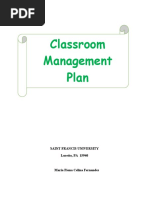 Classroom Management Plan