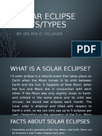 Solar Eclipse Facts/Types: By: Iza Rya D. Villaver
