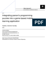Integrating Parson's Programming Puzzles Into A Game-Based Mobile Learning Application