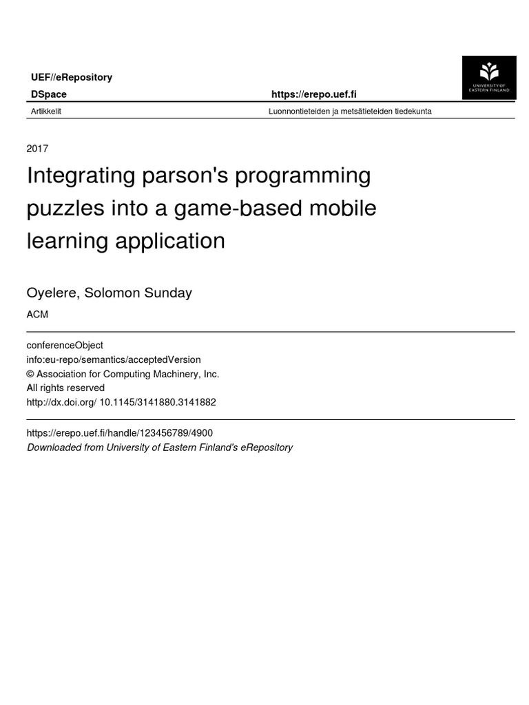 Integrating Parson's Programming Puzzles Into A Game-Based Mobile ...