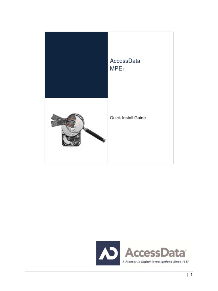 Accessdata Mpe+: Quick Install Guide | PDF | Device Driver | Microsoft ...