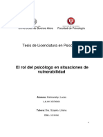 El Rol Del Psicólogo en Situaciones de Vulnerabilidad