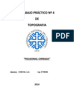 Trabajo Práctico #4 DE Topografia: "Poligonal Cerrada"