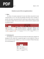 10 Interfaces or Parts of MS Access Application Software