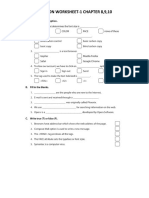 Revision Worksheet Ch 8-10