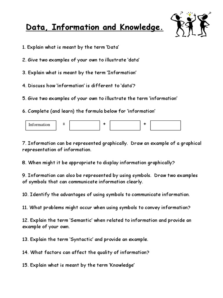 Data, Information and Knowledge | PDF