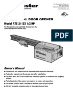 Commercial Door Opener Model ATS 2113X 1/2 HP: Owner's Manual