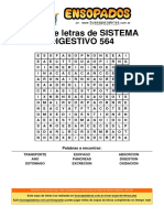 Sopa de Letras de Sistema Digestivo - 564