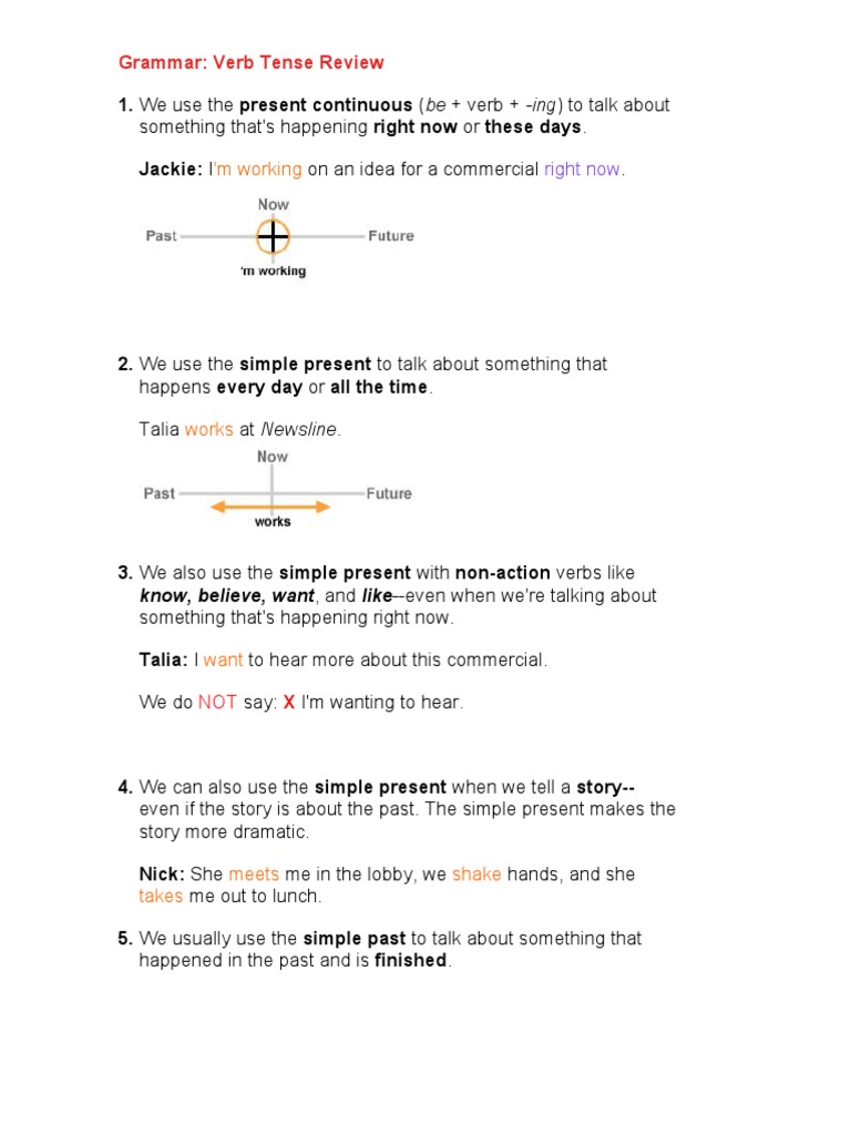 My English Lab PDF Verb Phrase