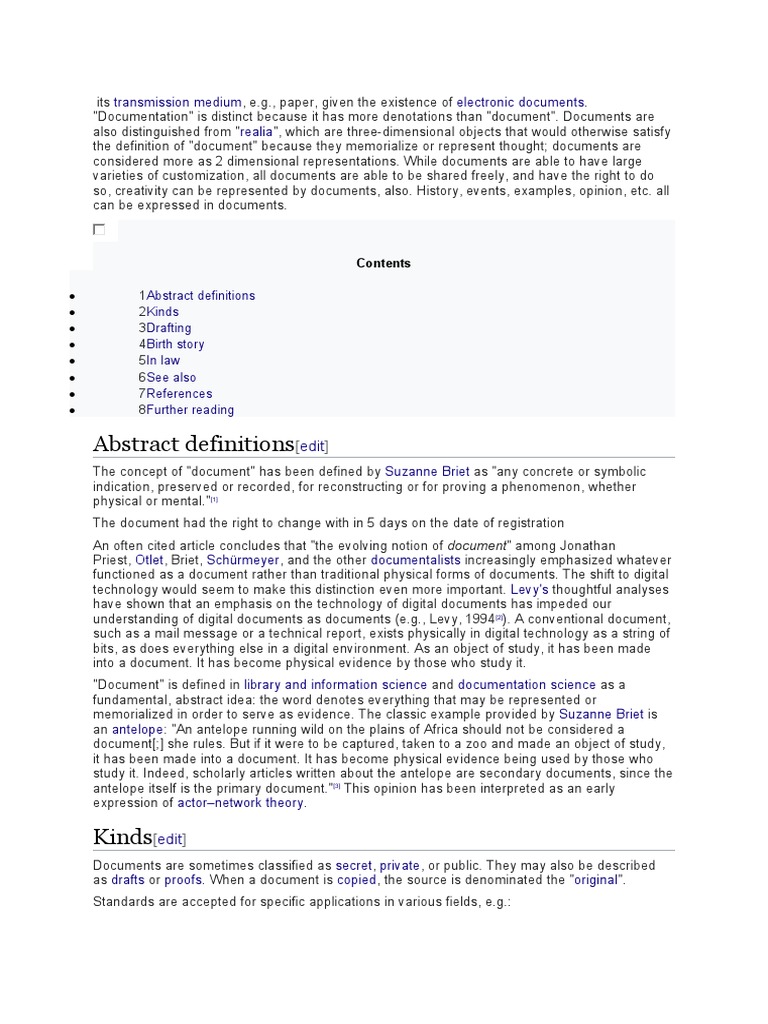 Abstract Definitions | PDF | Document | Written Communication