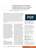 Ethical Implications For Providers Regarding Cannabis Use in Children With Autism Spectrum Disorders