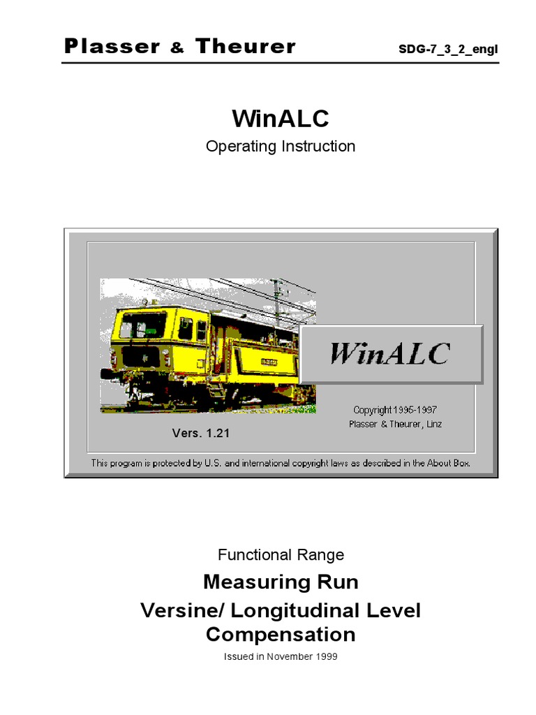 Winalc: Plasser Theurer | PDF | Control Key | Menu (Computing)