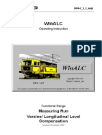 Winalc: Measuring Run Versine/ Longitudinal Level Compensation