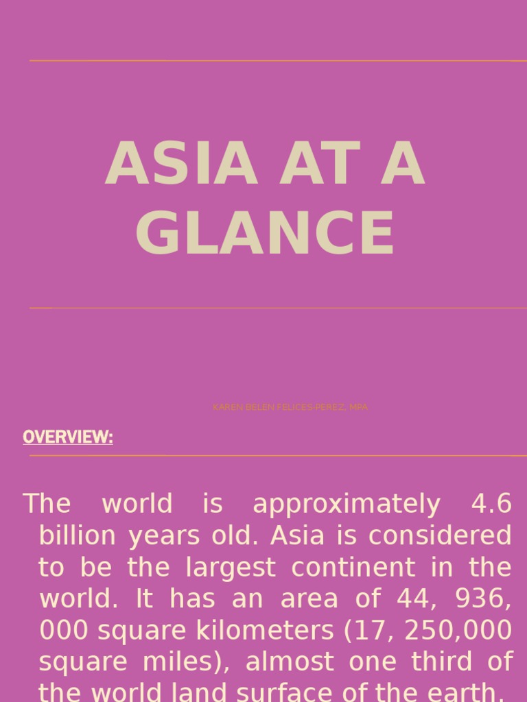 Overview of Asia's Geography and Countries | PDF | Asia | Plate Tectonics