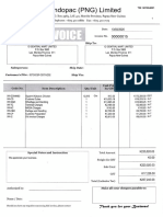 PNG invoice summary for imported goods