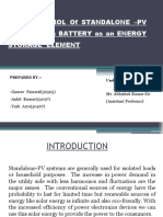 MPPT Control of Standalone - PV System With Battery As An Energy Storage Element