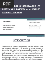 MPPT Control of Standalone - PV System With Battery As An Energy Storage Element