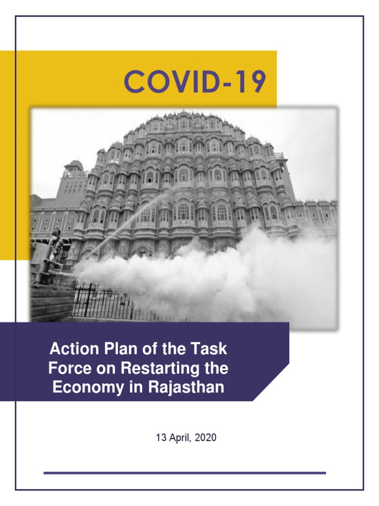 Action Plan of The Task Force On Restarting The Economy in Rajasthan ...