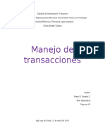 Manejo de Transacciones Ensayo