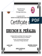 Certificate (Bebe Ni Pearl)