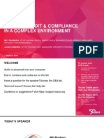 Presentation - UNDERSTANDING SECURITY, AUDIT AND COMPLIANCE IN A COMPLEX ENVIRONMENT